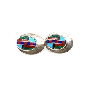 Sterling Mulicolor Stud Earrings